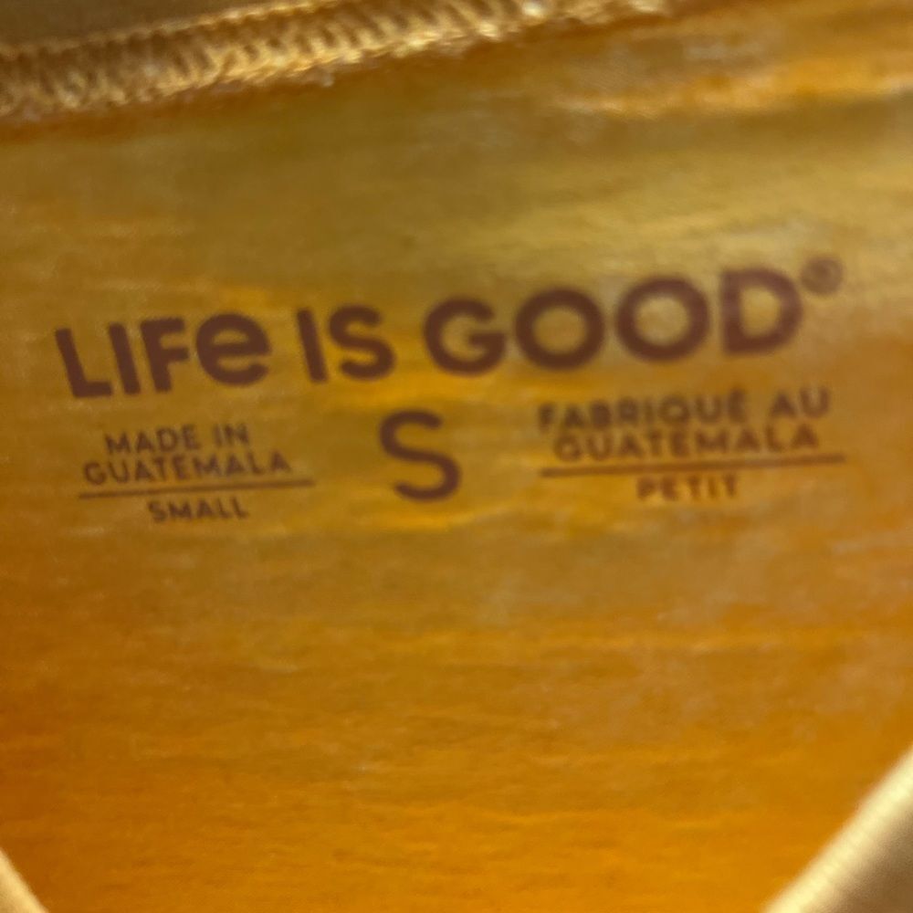 EUC Life is Good Gold Long Sleeve Shirt #171 - Picture 2 of 4